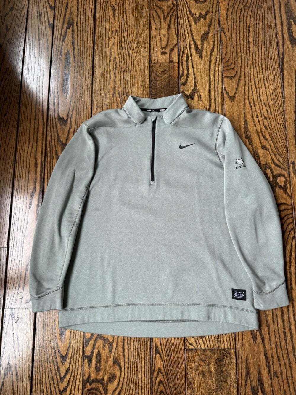 Nike Golf Men's XL 1/4 Zip Pullover Sweatshirt Gray, Fox Den Country Club Logo